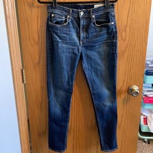 rag & bone high rise ankle skinny jeans